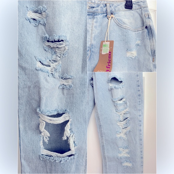 Vanilla Star High Rise Light Wash Boyfriend Jeans, Size 15 - NWT - Picture 2 of 13